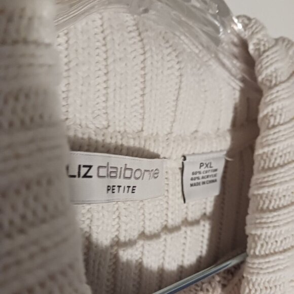 Womans PXLarge Liz Claiborne Brown Knit Cowl Neck Pullover Blouse Sweater - Picture 2 of 5